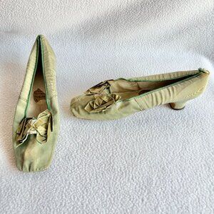 Antique 19th Century Silk Pumps for Study